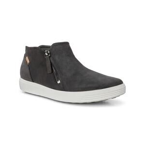 NWT ECCO Soft 7 Women's  Side Zip Bootie, Black Nubuck, Size 7-7.5